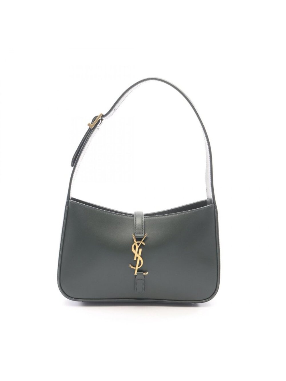 Saint Laurent Paris le 5 7 le Cassette Dark Green Leather Handbag